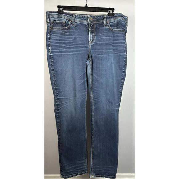 Silver Jeans Co. Aiko Mid Straight Jeans Womens Size 18 40x32 - Picture 1 of 3